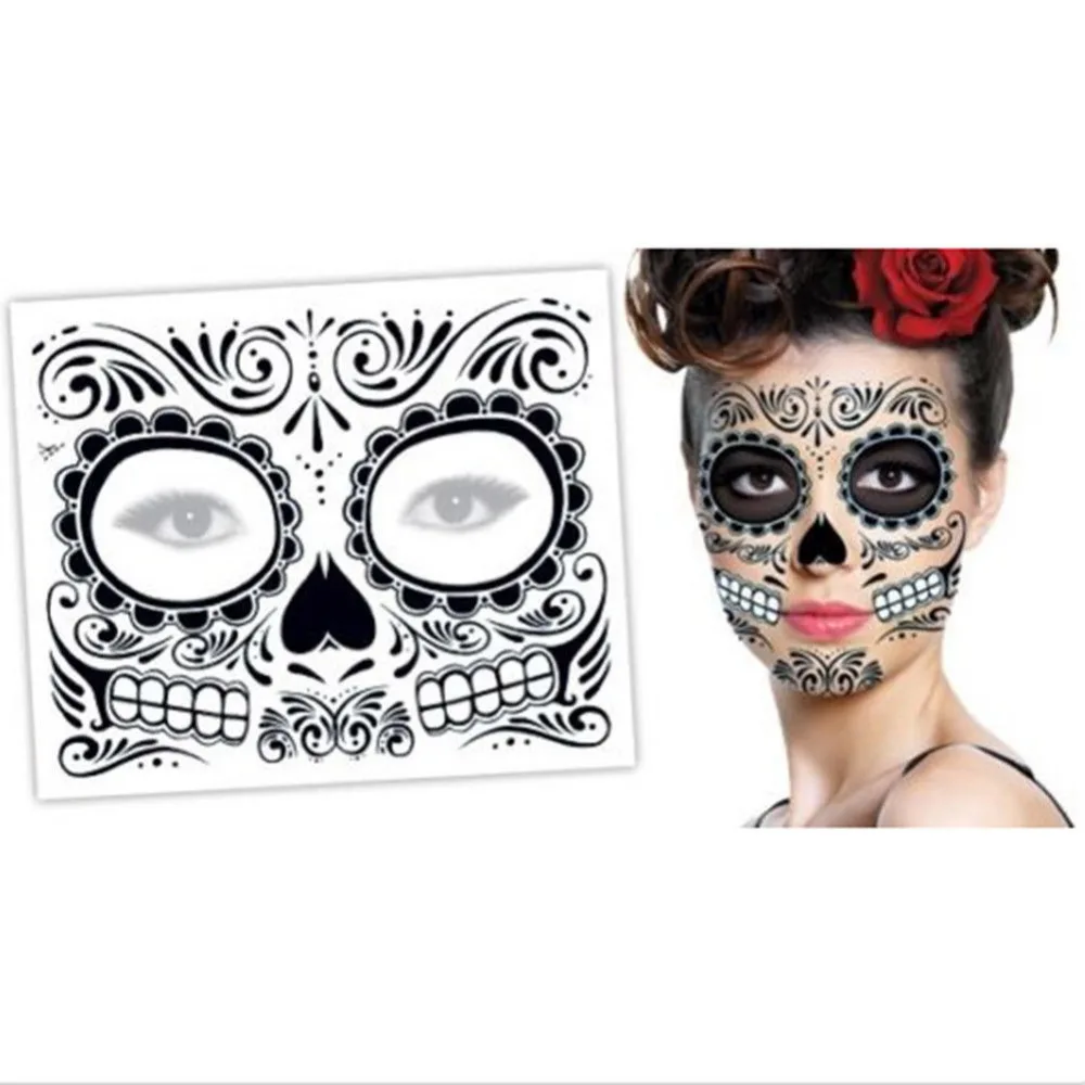2 шт. День мертвых Dia de los Muertos маска для лица сахарный череп тату красота Хэллоуин