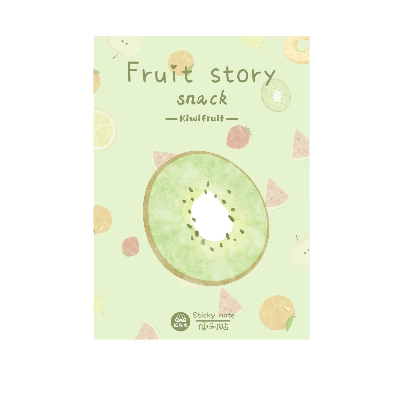 Kiwifruit Mr paper, 30 шт./лот, 6 видов конструкций, Kawaii, вкусные фрукты, блокноты для заметок, липкие заметки, блокнот, дневник, креативный, самоклеющиеся блокноты для заметок - Цвет: Kiwifruit