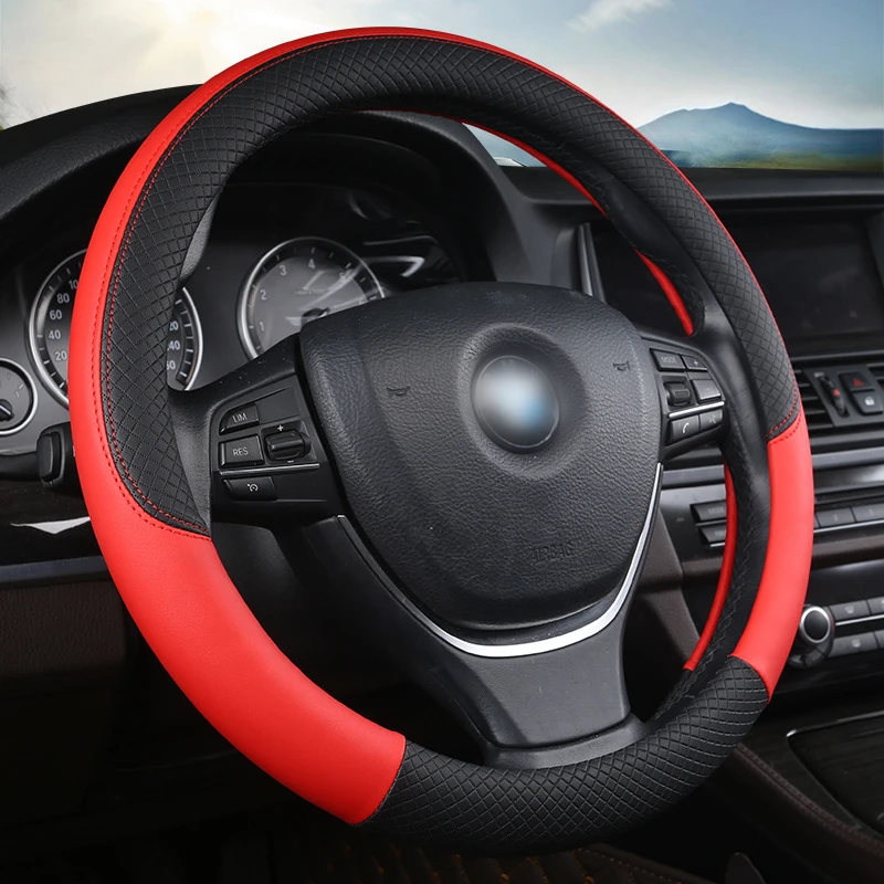 Черный чехол рулевого колеса автомобиля спортивные чехлы на руль автомобильные