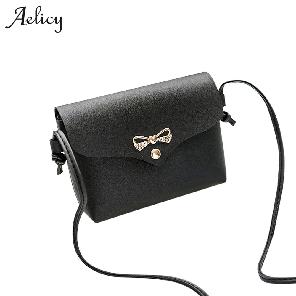 Aelicy Women Cover Bow Handbag PU Leather Women's Shoulder Crossbody Bags for Ladies clutch Small Handbags Purse Bolsos | Багаж и