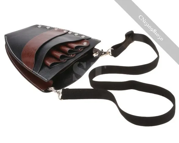 Faux Leather Barber Scissors Hairdressing Kit Bag with Shoulder Waist Belt | Багаж и сумки