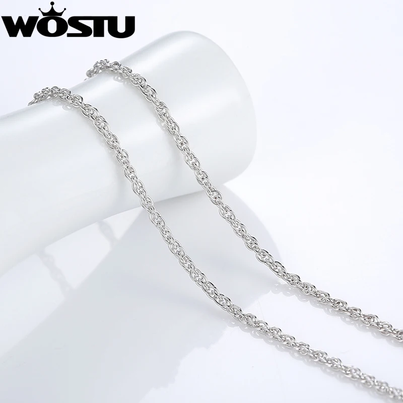 Высокое качество 100% Стерлинговое Серебро 925 пробы витые цепочки ожерелья