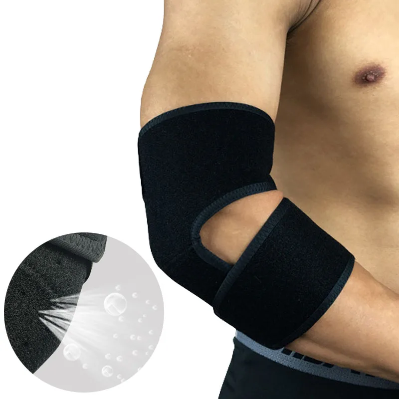 

1 Pcs Sports Safety Bandage Elastic Tennis Elbow Pads Adjust Breathable Basketball Badminton Elbow Hand Protector Arm Support