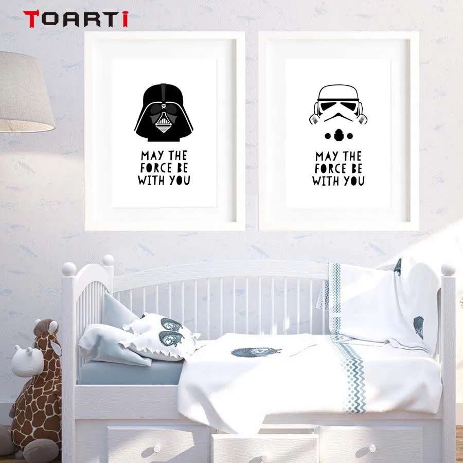 A4 мультфильм холсте Star Wars storm Холст Картина wall art для детской комнаты декора