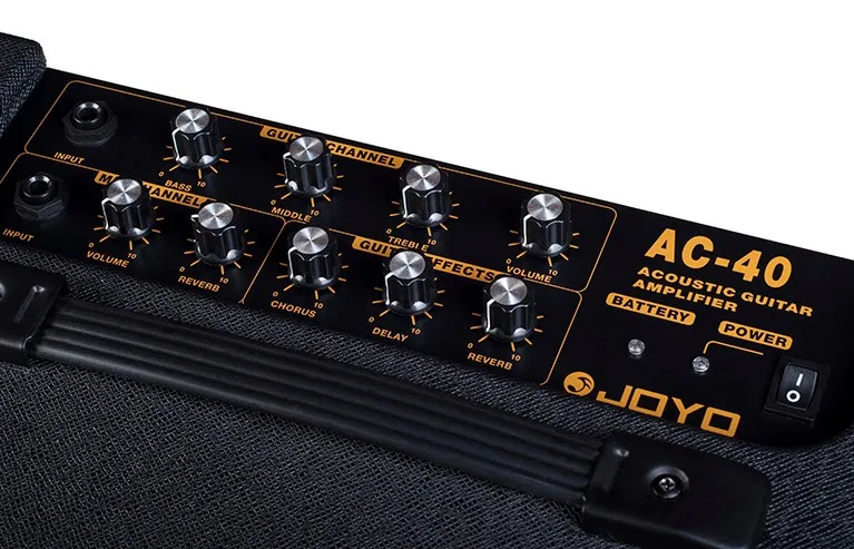 JOYO AC-40 40 Вт акустический усилитель для гитар 3 встроенные цифровые эффекты хора задержка реверберации богатый средний низкий Частотный усилитель