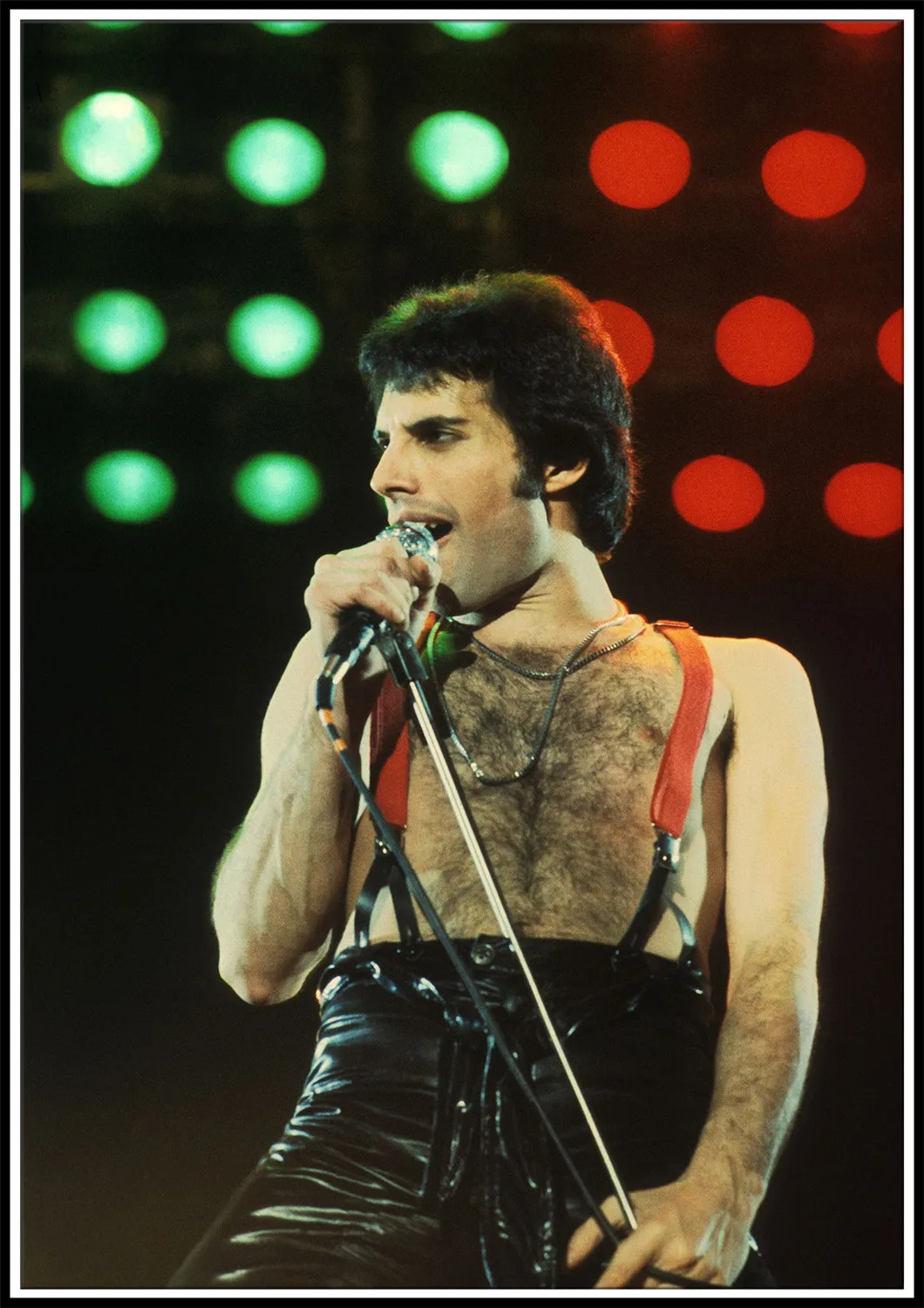 С группой Queen музыкальный плакат Меркьюри певица арт Классический белый картон