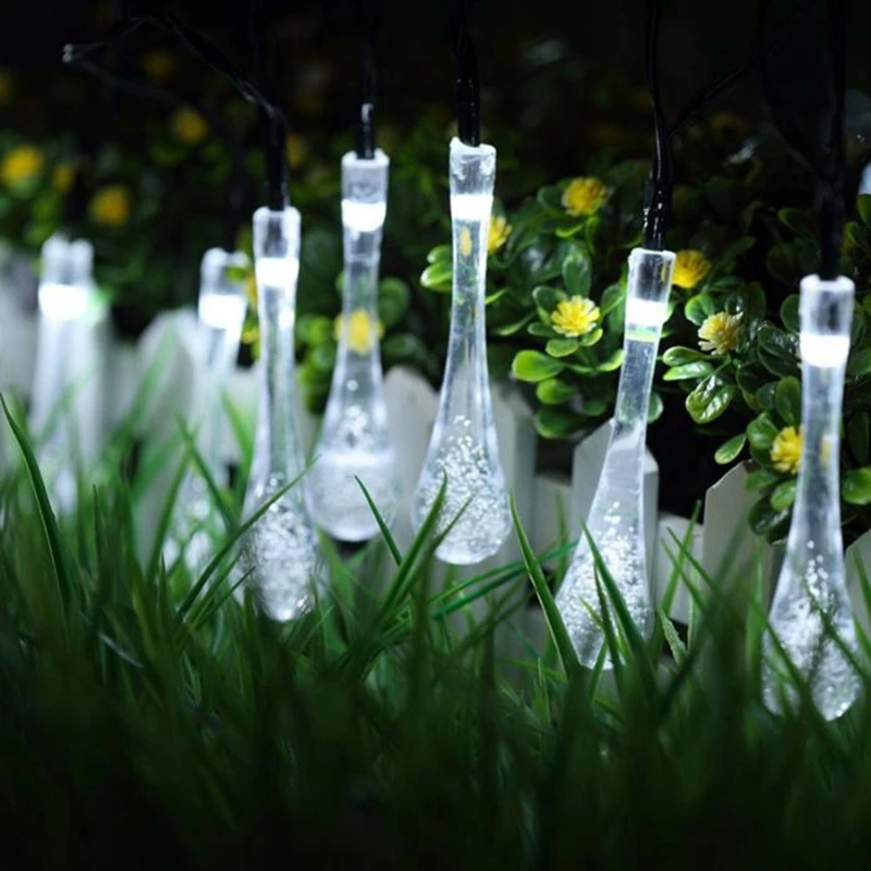 

10m 5m 4m 3m 2m 1m LED Holiday lights Decoration outdoor garden Fairy String lights Water Drop balls Christmas Party lamp decor