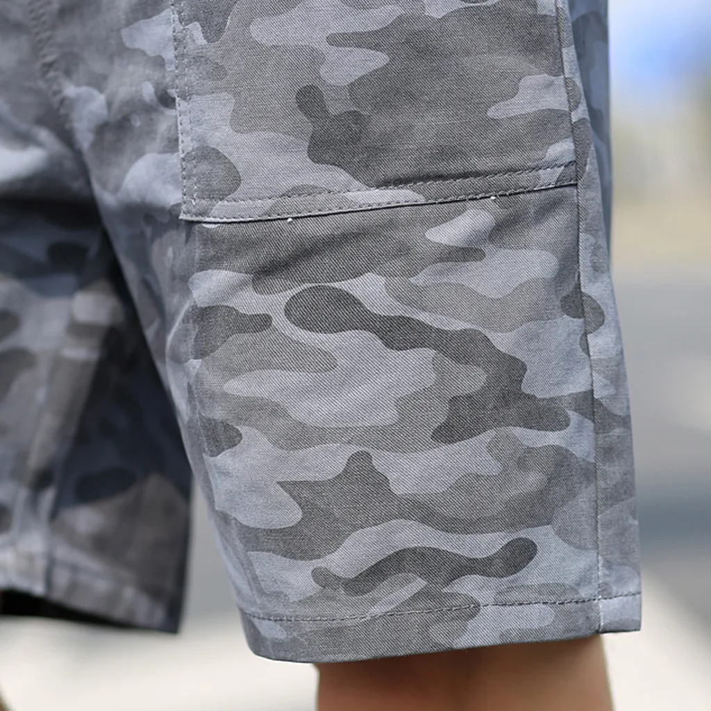 

Casual summer shorts men elastic waist sports shorts men cotton shorts Loose Patchwork Camouflage Printing Beach Shorts Y613