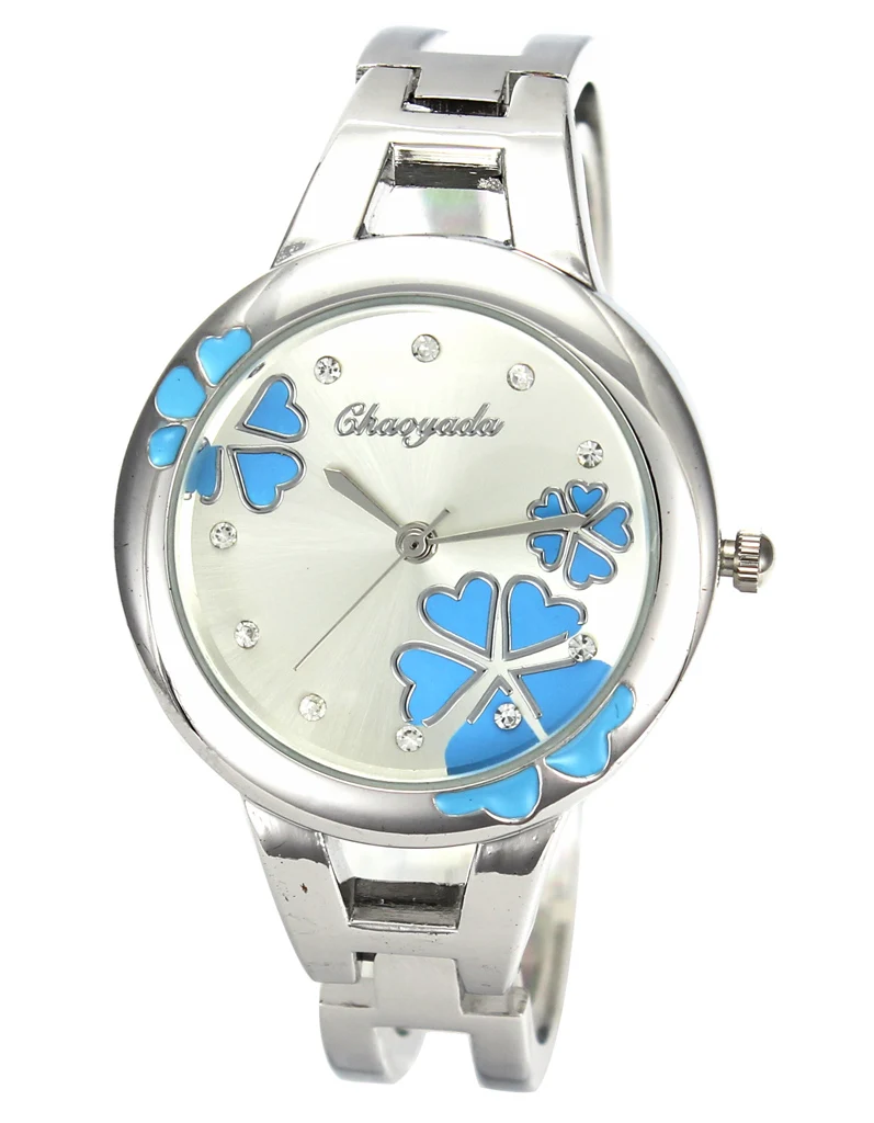 Женский модный четырехлистник на удачу цветок клевера браслет часы женские