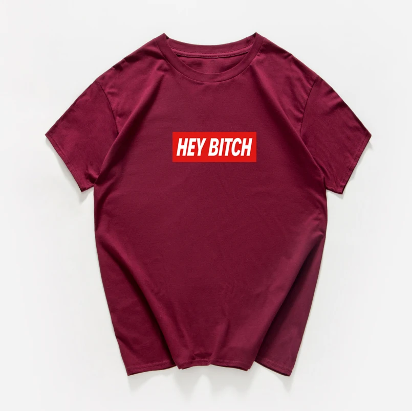 Hey Bitch camisetas verano mujer Футболка женская больше размера хлопковая Винтажная Футболка женская уличная одежда с буквенным принтом женская одежда
