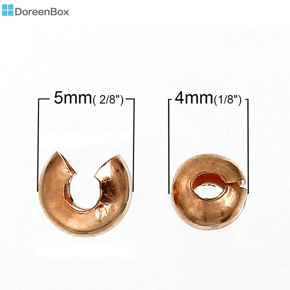 Doreen Box Круглые Обжимные шарики из сплава и меди на основе цинка общий Закрытый