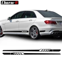 new edition 1 style side stripe sticker for mercedes benz w212 e class e63 amg decal stickers blacksilvergreywhite5d carbon