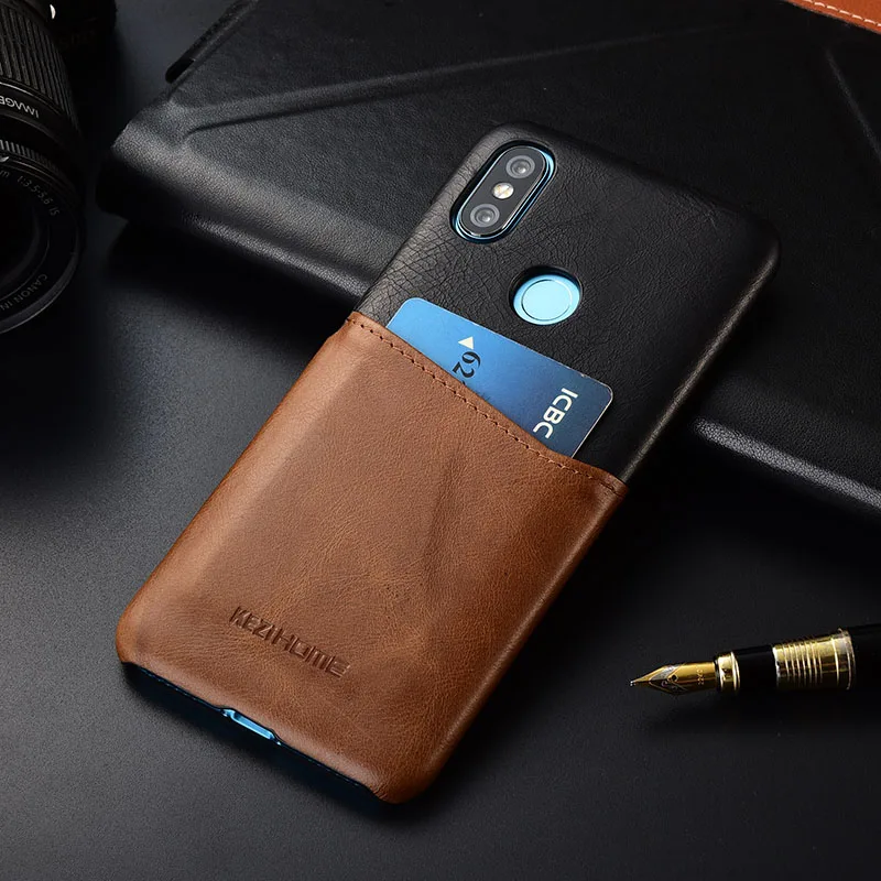 Чехол для Xiaomi Redmi Note 5 KEZiHOME жесткий чехол накладка из натуральной кожи двух цветов
