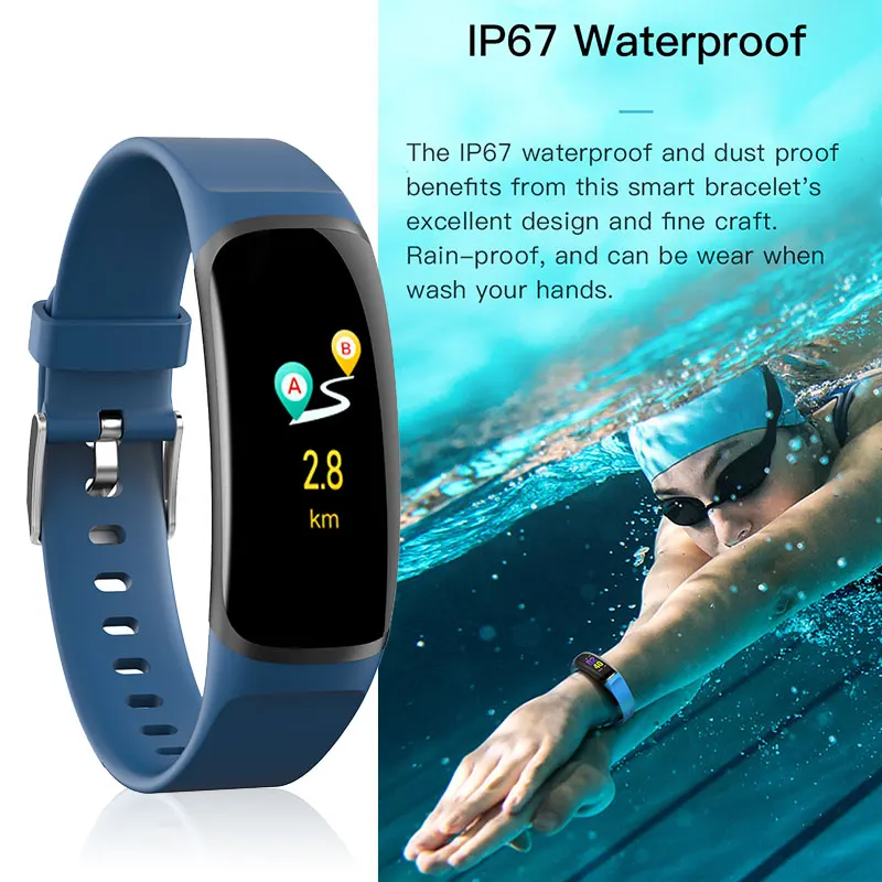 MK04PRO Bluetooth Смарт браслет 1 3 дюйма цветной экран кровяное давление фитнес трекер