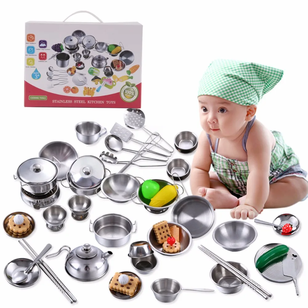 Кухонная утварь из нержавеющей стали кастрюли сковородки подарок миниатюрный