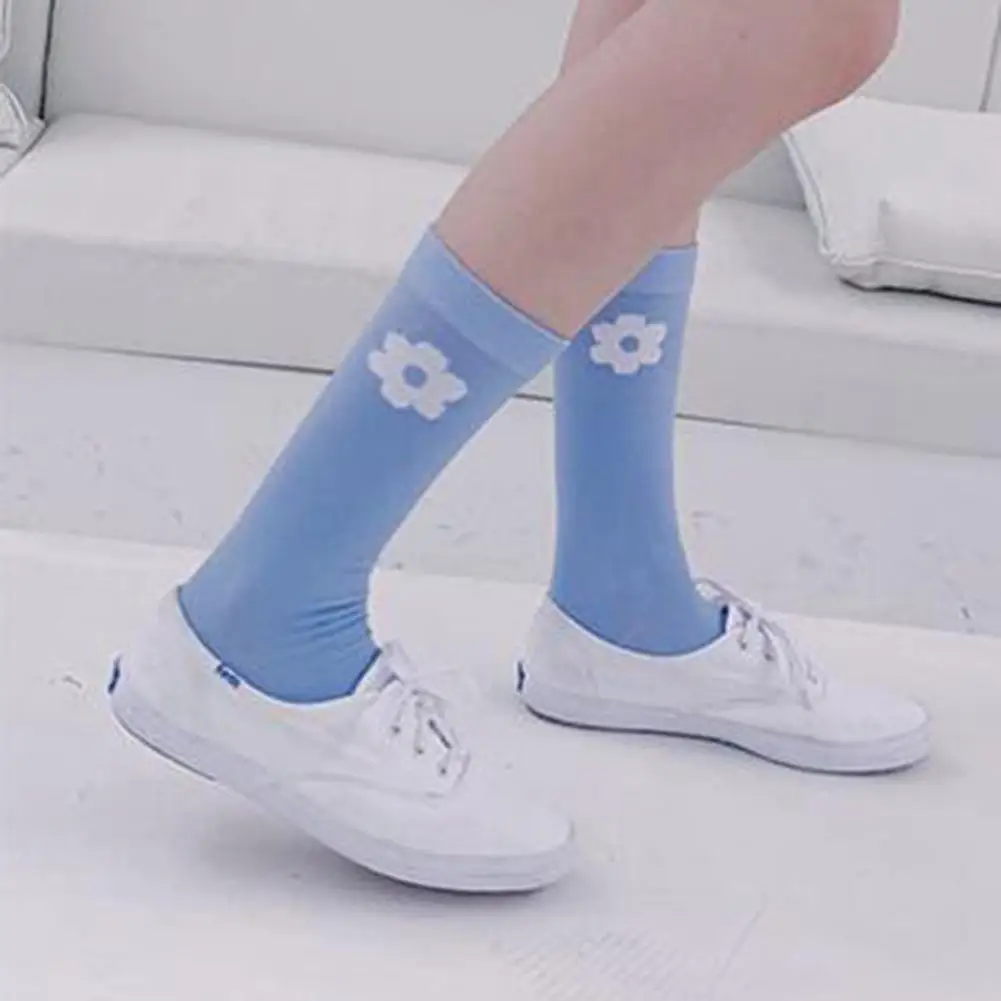 Yfashion/летние маленькие цветочные носки для женщин с милым цветочным узором модные