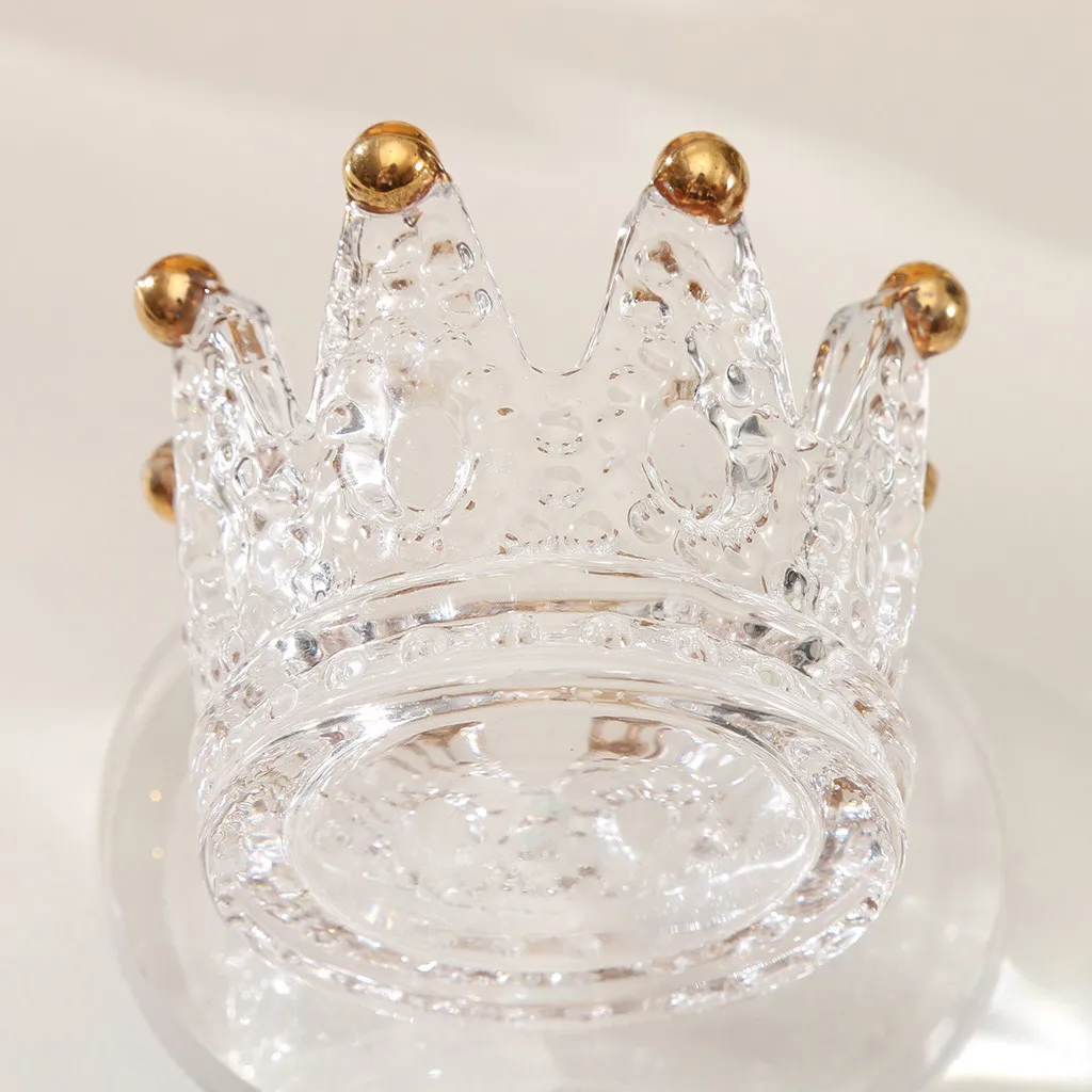 Новинка 2019 Хрустальная пепельница подсвечник с короной подставка для чая хит