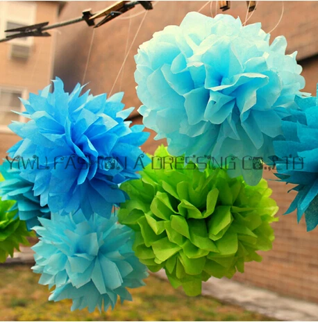 

30pcs Mixed Size (20cm,25cm,30cm)Tissue Paper Pom Poms Wedding Party Decor Paper Flower For Garden Supplies/Wedding Decoration