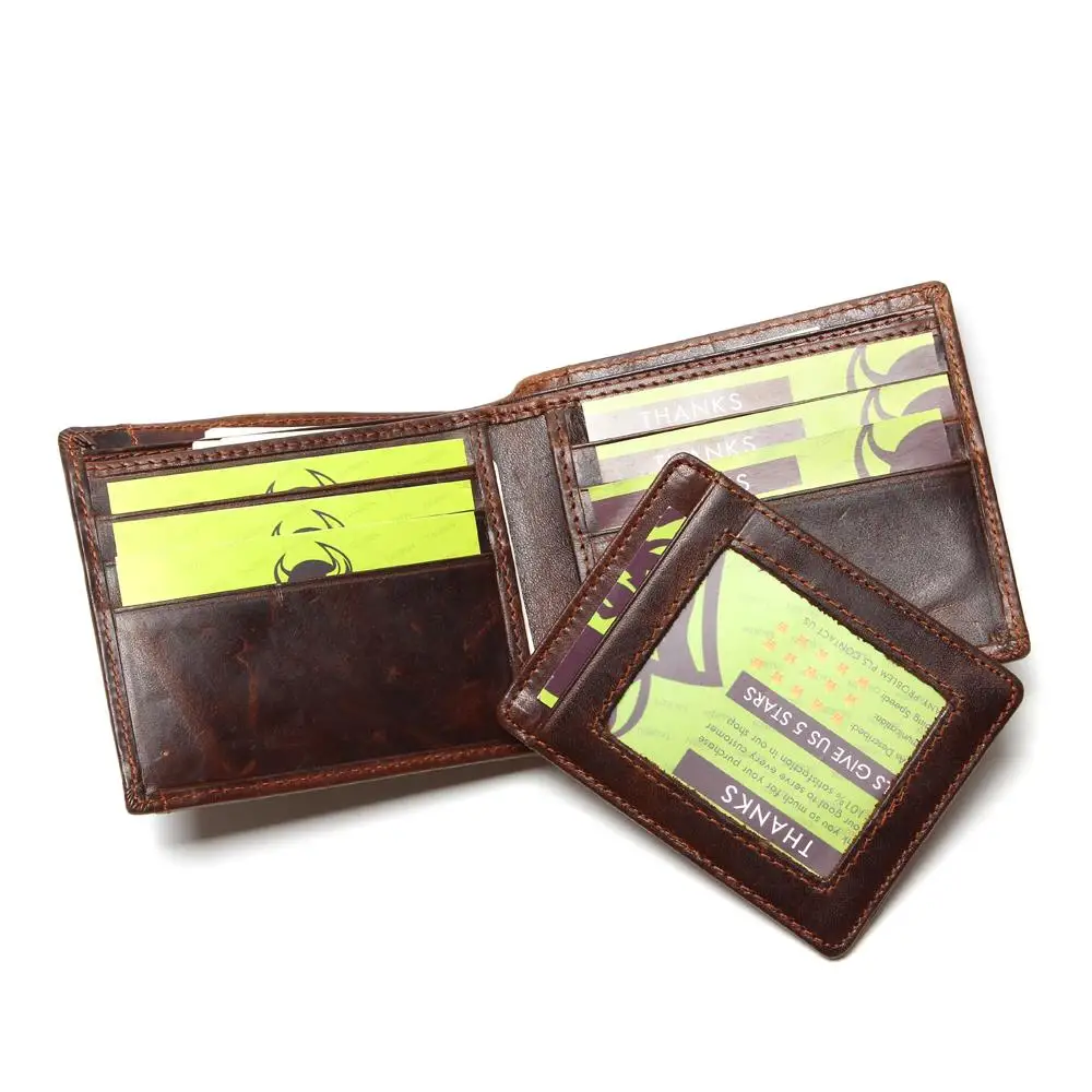 Лидер продаж 2019 винтажные повседневные мужские кошельки из натуральной воловьей