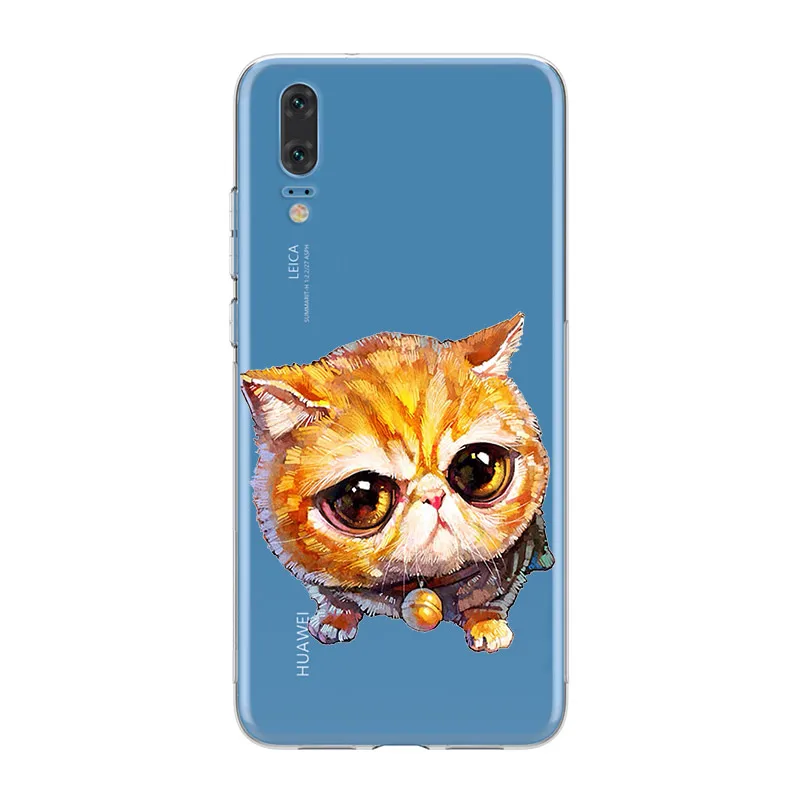ciciber Cover For Huawei P30 P20 P10 P9 P8 Lite Pro Plus 2017 P smart 2019 Phone Case Soft TPU Animal Cat Cute Coque Funda Capa |