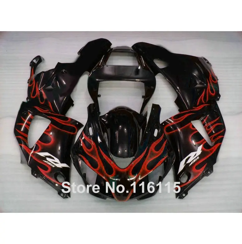 MOTOMARTS полный инжектор ABS Обтекатели набор для YAMAHA R1 1998 1999 модель красное пламя в