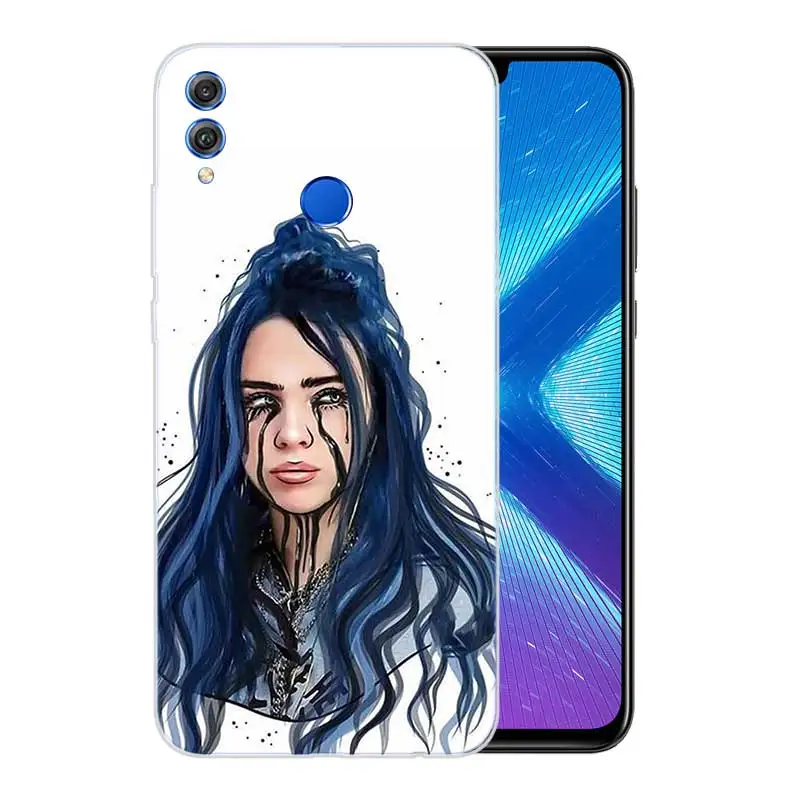 Мягкий с рисунком из ТПУ Корпус чехол для Huawei Honor V20 8X 7 8 9 10 lite 7X 8A V9 Play матовый Fundas