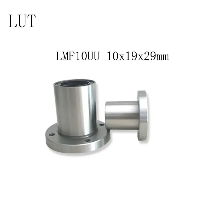 2 шт. LMF10UU 10x19x29 мм фланец линейный шариковый подшипник высокого качества для 10 вал
