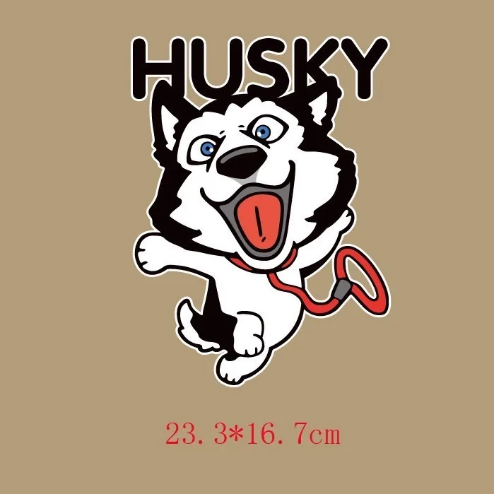 Наклейки с помощью утюга милая фотография одежды мультяшная самоеда корги