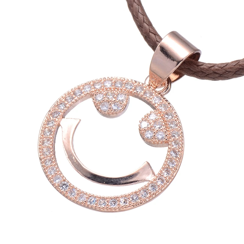 Подвеска Lucky and Fashion подвеска в виде смайликов из розового золота для женщин