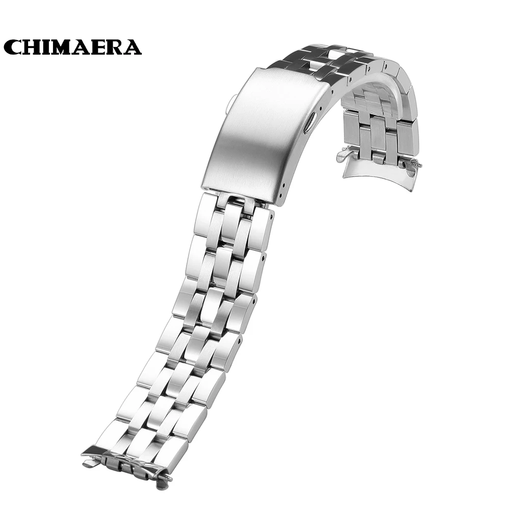 Ремешок для часов CHIMAERA из нержавеющей стали 316L 19 мм изогнутый металлический