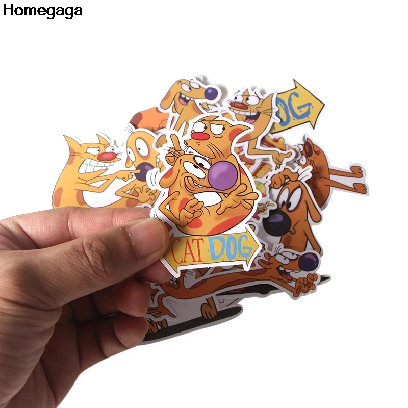 Homegaga 14 шт. мультфильм Catdog diy милый Косплей печать Декор стены тетрадь телефон ноутбук велосипед Скрапбукинг наклейка наклейки D2007