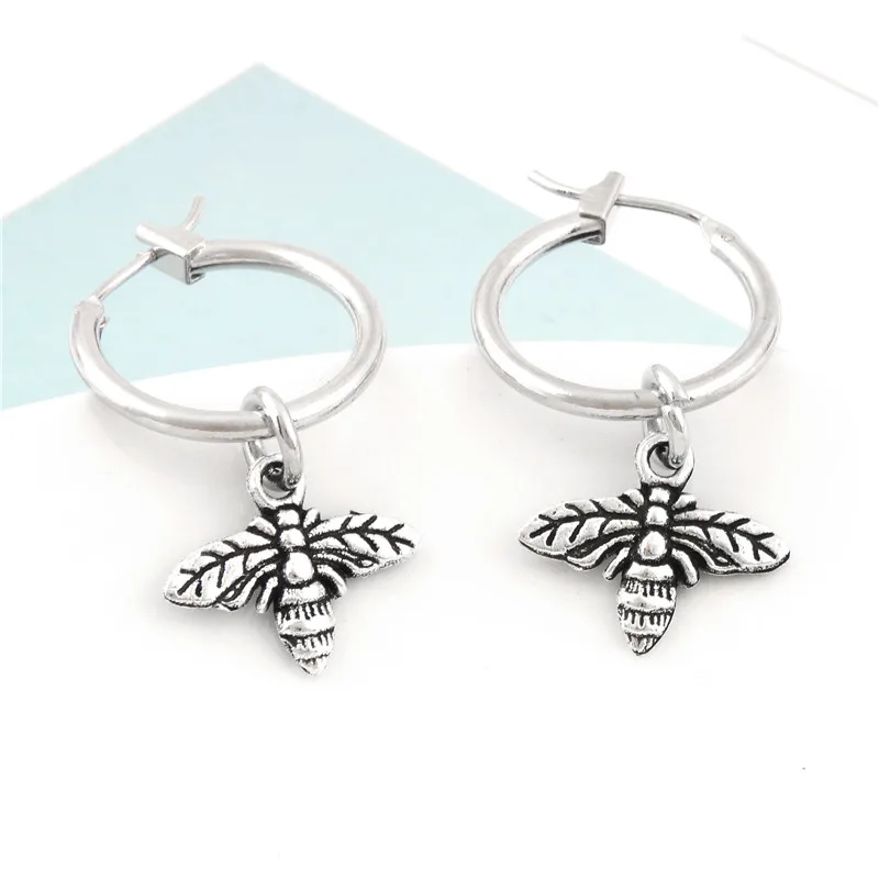 1Pair HoneyBee Animal Charms Dangle Earrings Flower Pendant For Women Party Gift Jewelry Pendientes E2550 | Украшения и