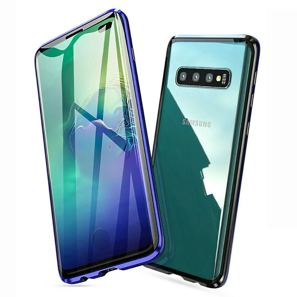 Для samsung Galaxy S10 S9 S8 плюс S10E Note 9 8 360 градусов Экран протектор стеклянный магнит чехол для мобильного телефона для iPhone 8 7 Plus X XS Max XR
