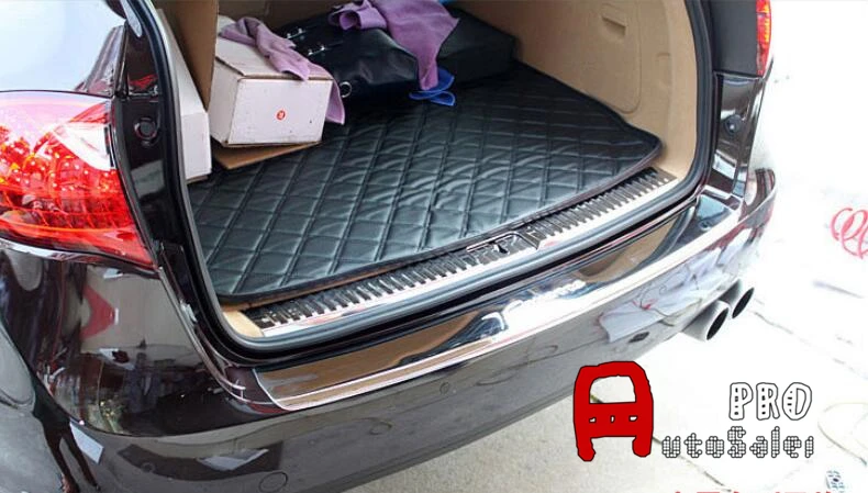 

For Porsche Cayenne 2015 2016 Stainless Outer Rear bumper Protector guard plate trim 1pcs