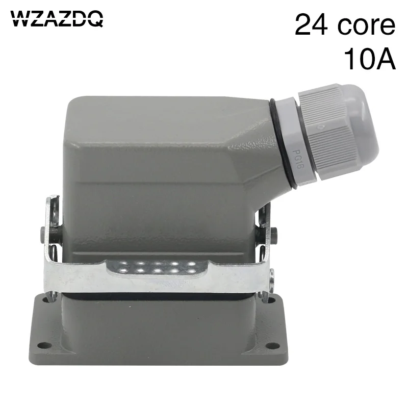 

Heavy-duty connector 24-core cold-pressed rectangular air plug socket h10b-hd-024 waterproof industrial navigation plug 10A