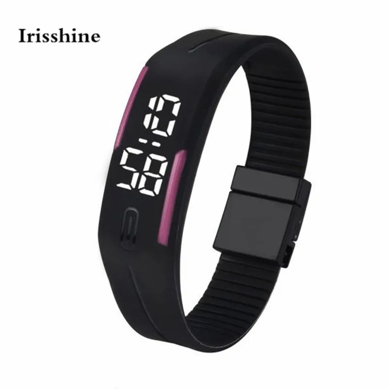 Irisshine #50 unisex couple Watches Mens Womens Rubber LED Watch Date Sports Bracelet Digital Wrist boy girl free shipping | Наручные
