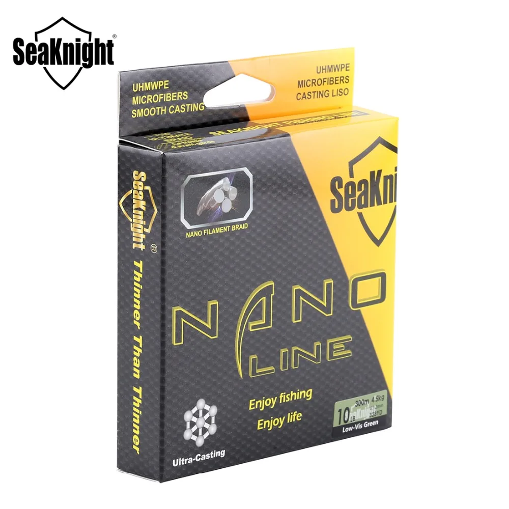 SeaKnight NANO плетеная рыболовная леска 4 нити 2 цвета прочная гладкая многонитевая от