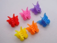 50 mixed color plastic butterfly mini hair claw clips clamp for kids