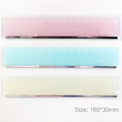 3pcs 8026 JIANWU 15 см пластиковая двухсторонняя линейка для весов, канцелярская линейка, простая линейка для резки, школьные принадлежности, принадлежности для рисования - Цвет: 3pcs 8026
