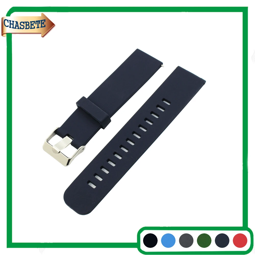 Ремешок силиконовый для часов Fossil резиновый быстросъемный браслет наручных