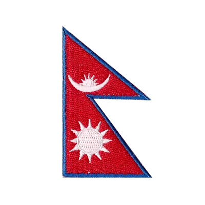 Nepal Азиатский флаг вышивка железа на патчи аппликация на одежду стикер - Цвет: Nepal