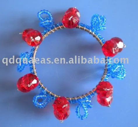

acrylic beaded napkin ring, napkin holder