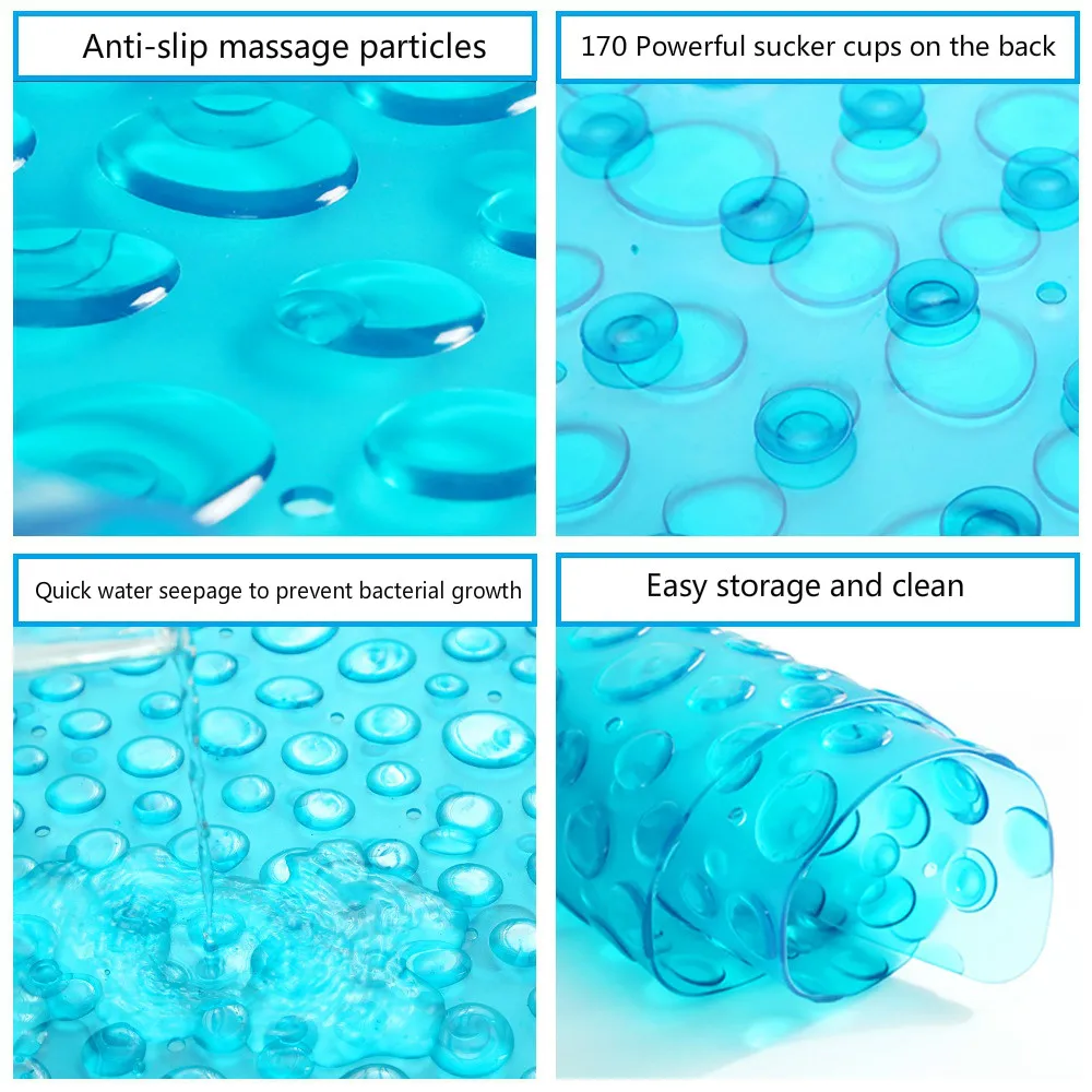 SunnyRain 1-Piece PVC Skidproof Suctorial Cup Bathroom Area Rug Bathtub Slip Resistance Mats | Дом и сад