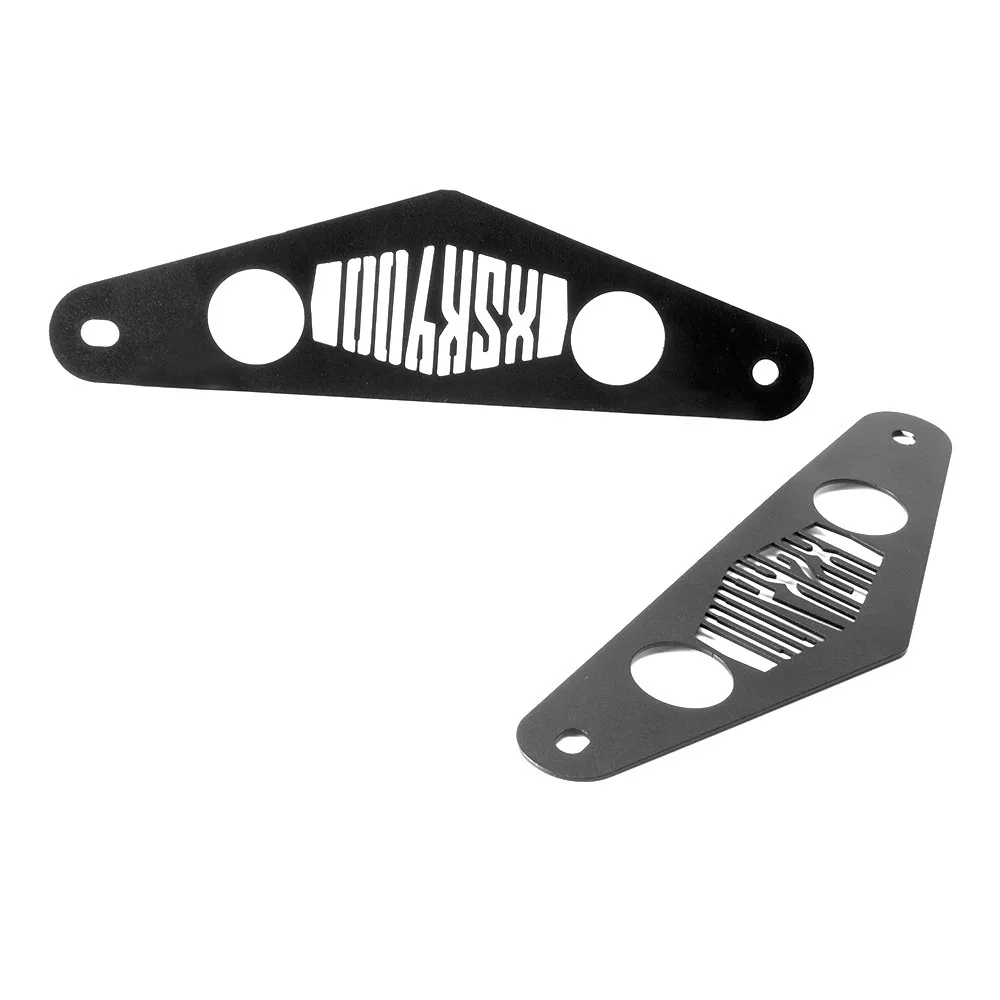 Сатиновые задние боковые панели для мотоциклов из нержавеющей стали 2 шт. черные