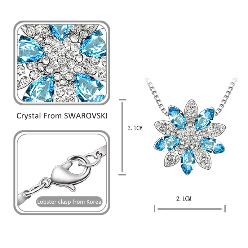 Женское колье с кристаллами Swarovski|pendant shade|bijoux pendantbijoux imitation |