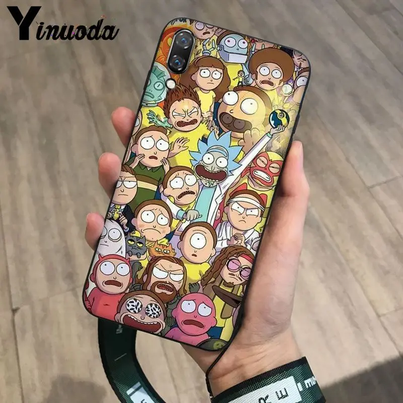 A13 Yinuoda мультфильм Рик и Морти ТПУ мягкий силиконовый черный чехол для телефона для Haiwei P9 P 10 Plus P20 P20 Pro Honor 9 10 чехол - Цвет: A13