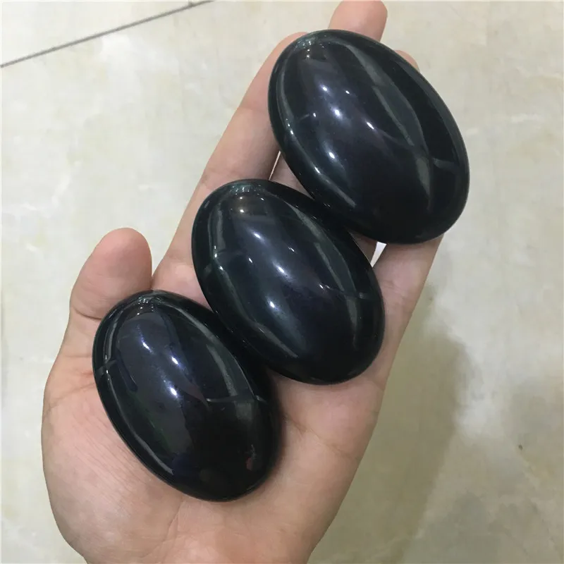 Natural black obsidian scrapping massage board SPA acupuncture scraper healing stone facial anti-wrinkle treatment body health | Дом и сад