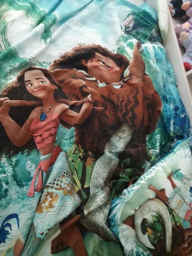 

disney Moana bedding set 3pc cartoon duvet cover set boy children bedroom decor single size 3d bed spread girl linen pillow case