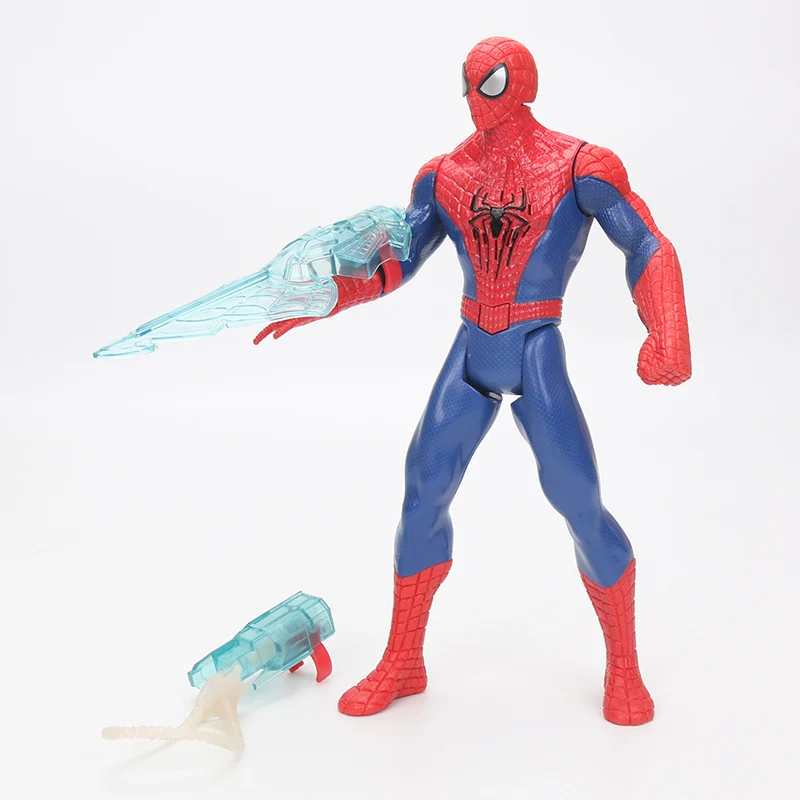 Игрушки Marvel, 26-30 см., Электронная Фигурка Человека-паука, Капитана Америки, титанов, супергероев, Человек-паук, Ультра ПВХ, фигурки