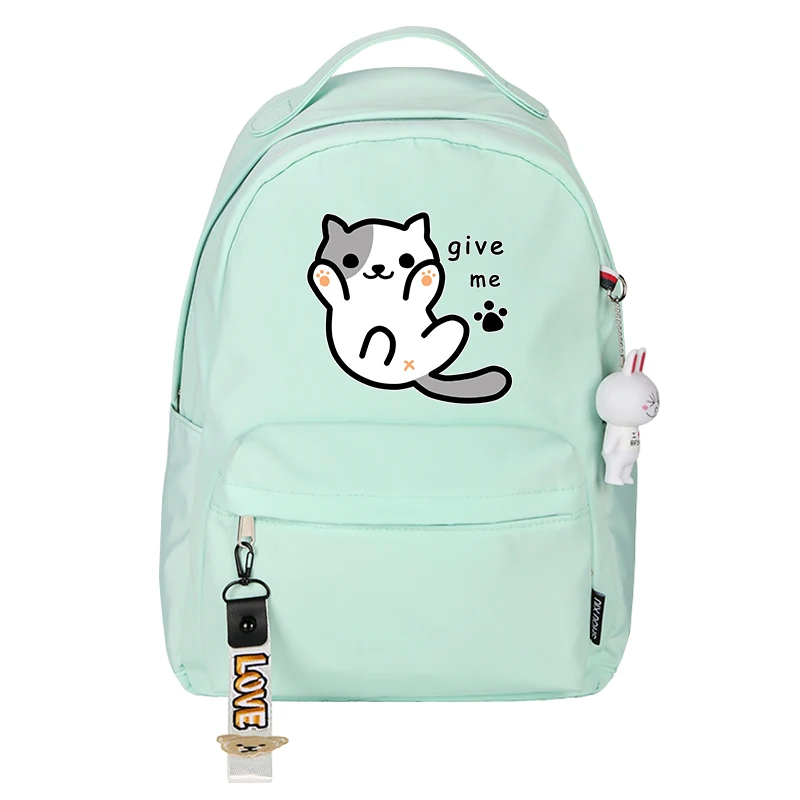 Высокое качество Неко Atsume Для женщин Cat Рюкзак kawaii милые рюкзак розовый школьные ранцы мультфильм дорожная сумка, рюкзак, рюкзак для ноутбука, рюкзак для